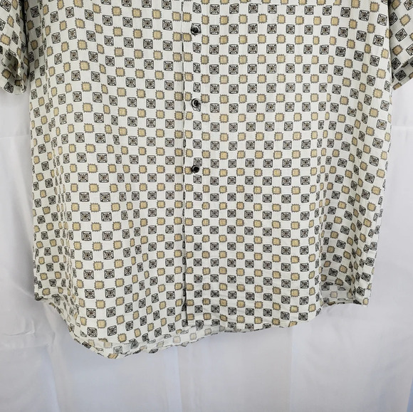 Brian Brothers 100% Linen Button Front Casual Brown & Beige Mens Shirt S… - Picture 3 of 10